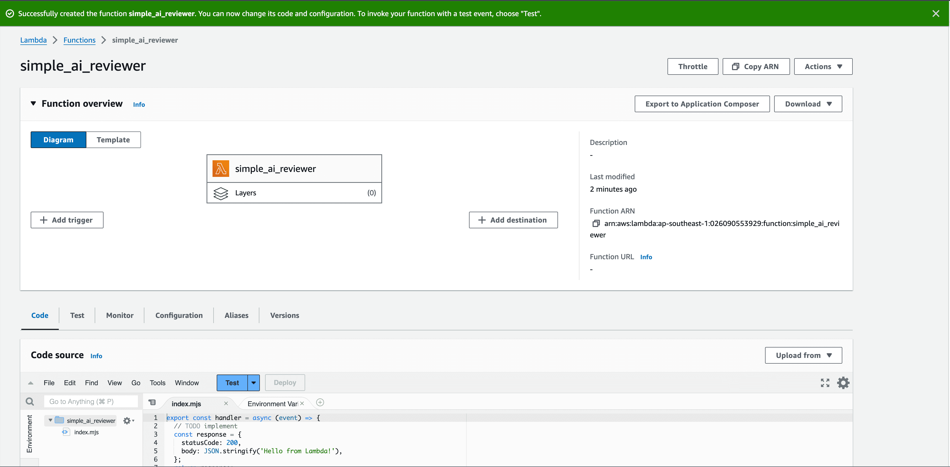 Simple AI reviewer application